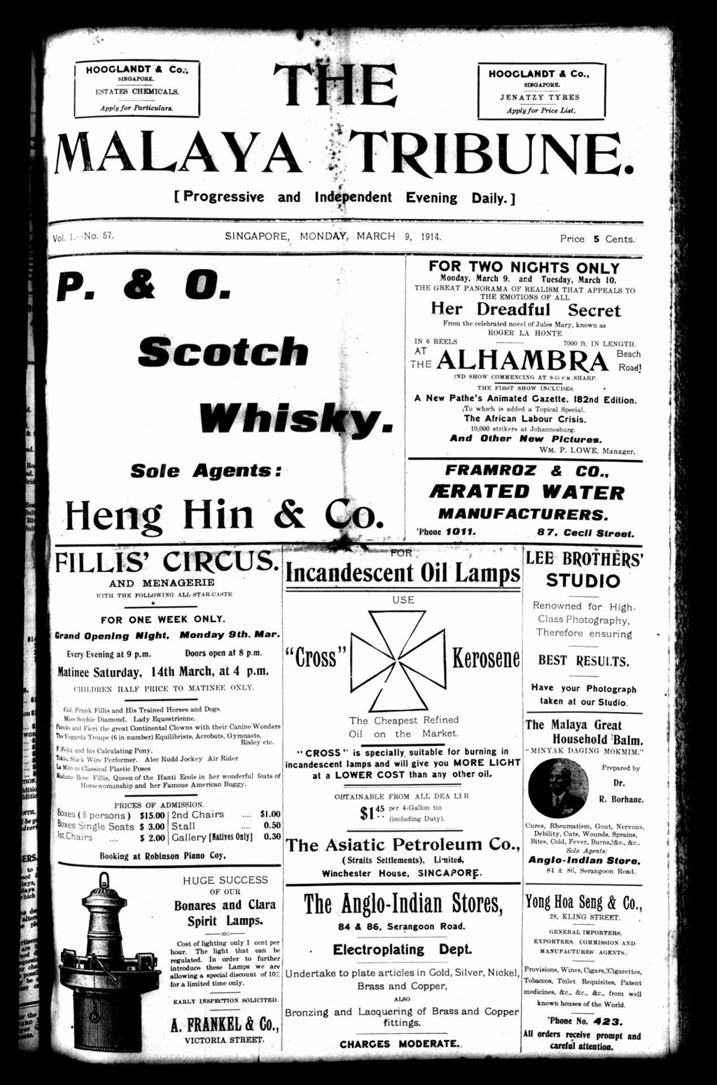 Miniature of Malaya Tribune 09 March 1914