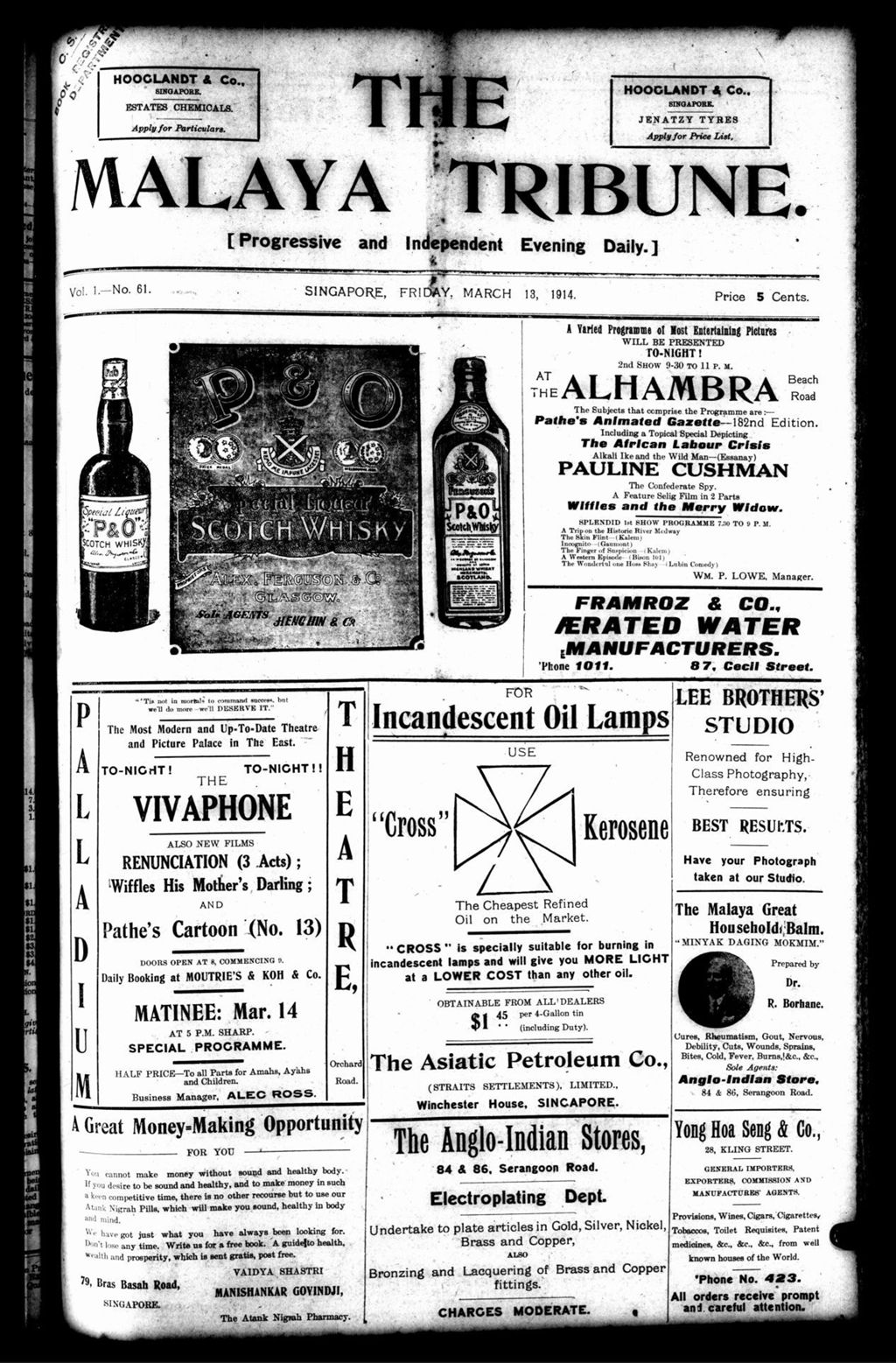 Miniature of Malaya Tribune 13 March 1914