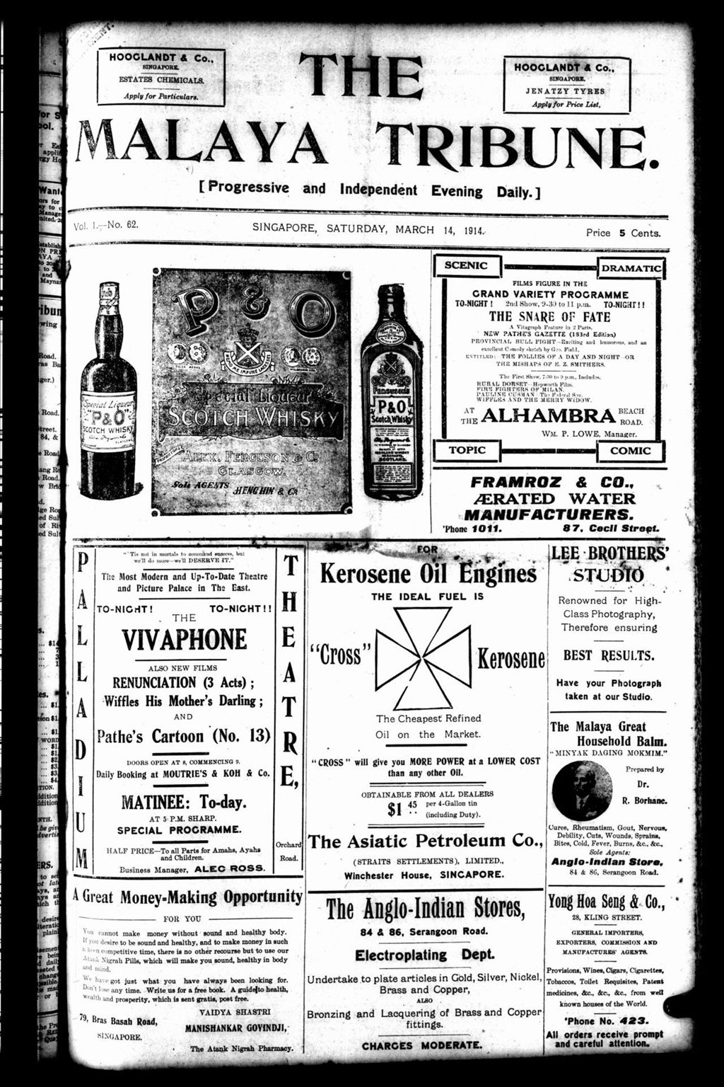 Miniature of Malaya Tribune 14 March 1914