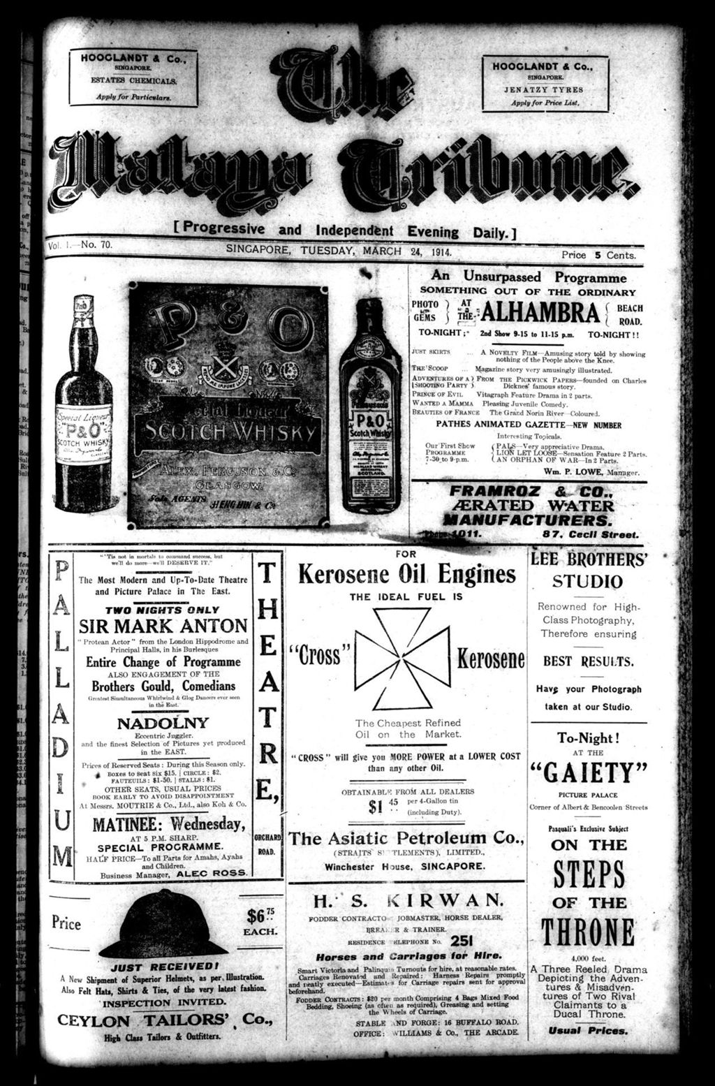 Miniature of Malaya Tribune 24 March 1914