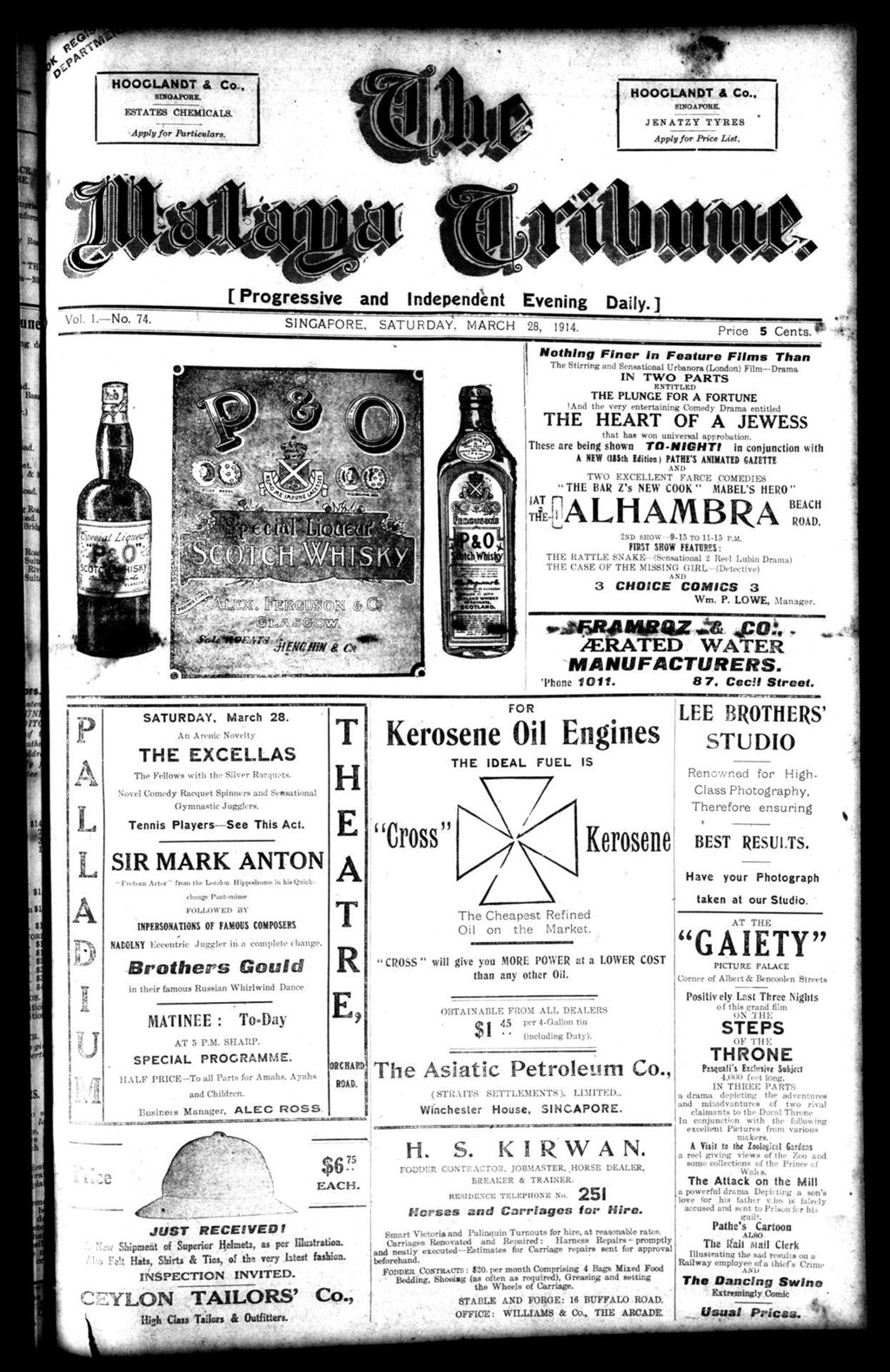 Miniature of Malaya Tribune 28 March 1914