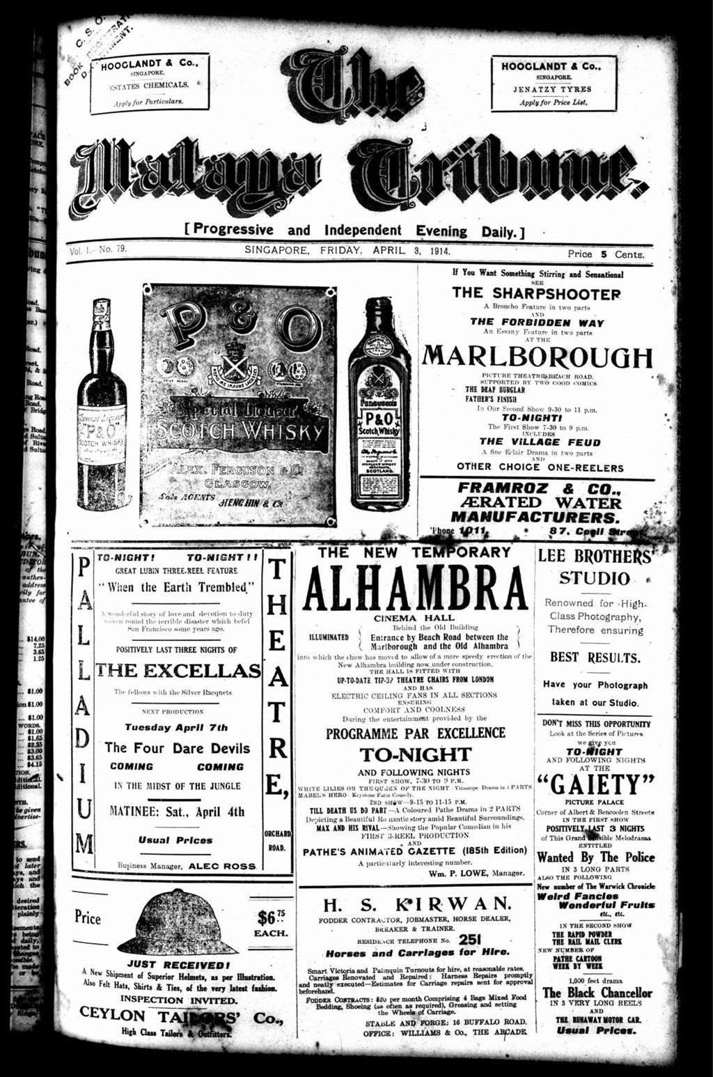 Miniature of Malaya Tribune 03 April 1914