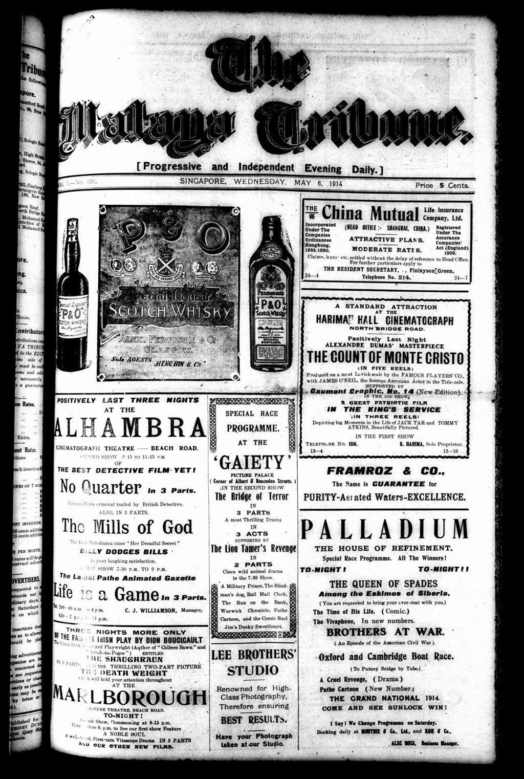 Miniature of Malaya Tribune 06 May 1914