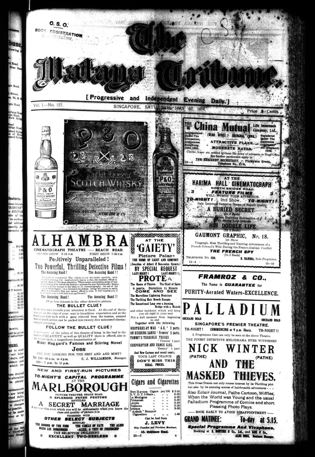 Miniature of Malaya Tribune 30 May 1914