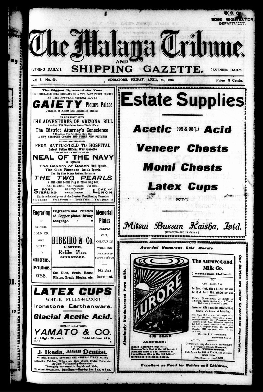 Miniature of Malaya Tribune 28 April 1916