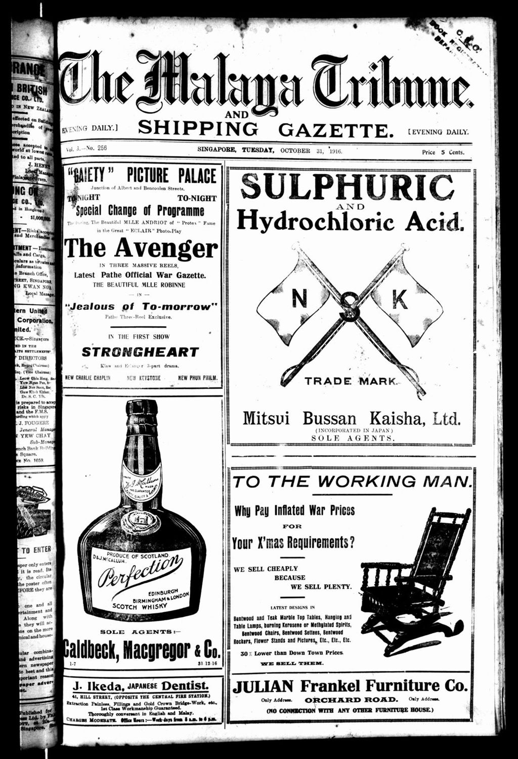 Miniature of Malaya Tribune 31 October 1916