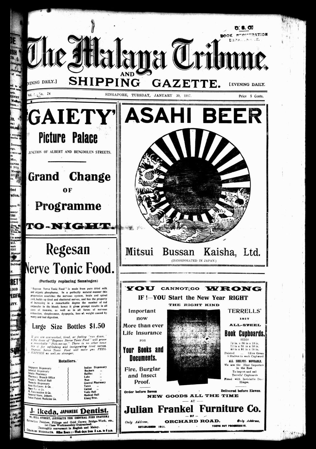 Miniature of Malaya Tribune 30 January 1917