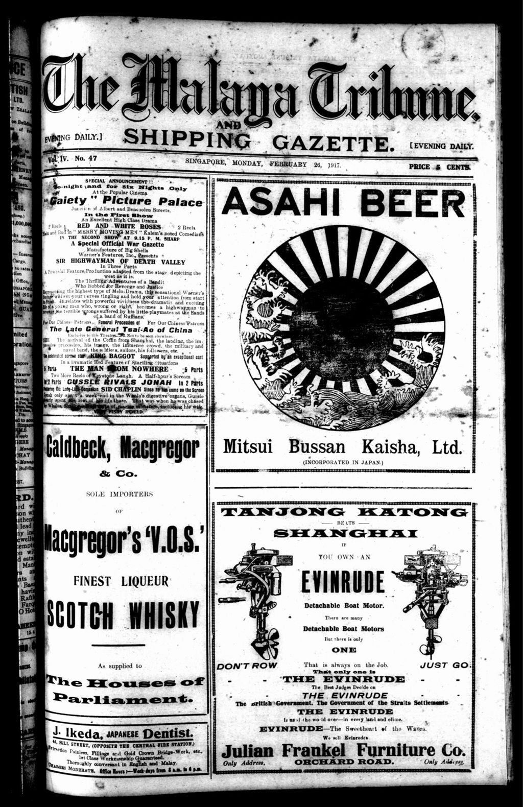 Miniature of Malaya Tribune 26 February 1917