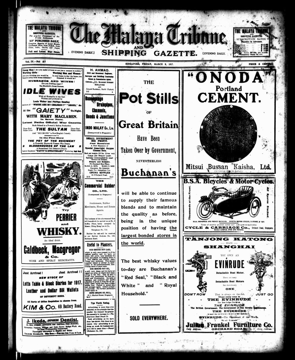 Miniature of Malaya Tribune 09 March 1917