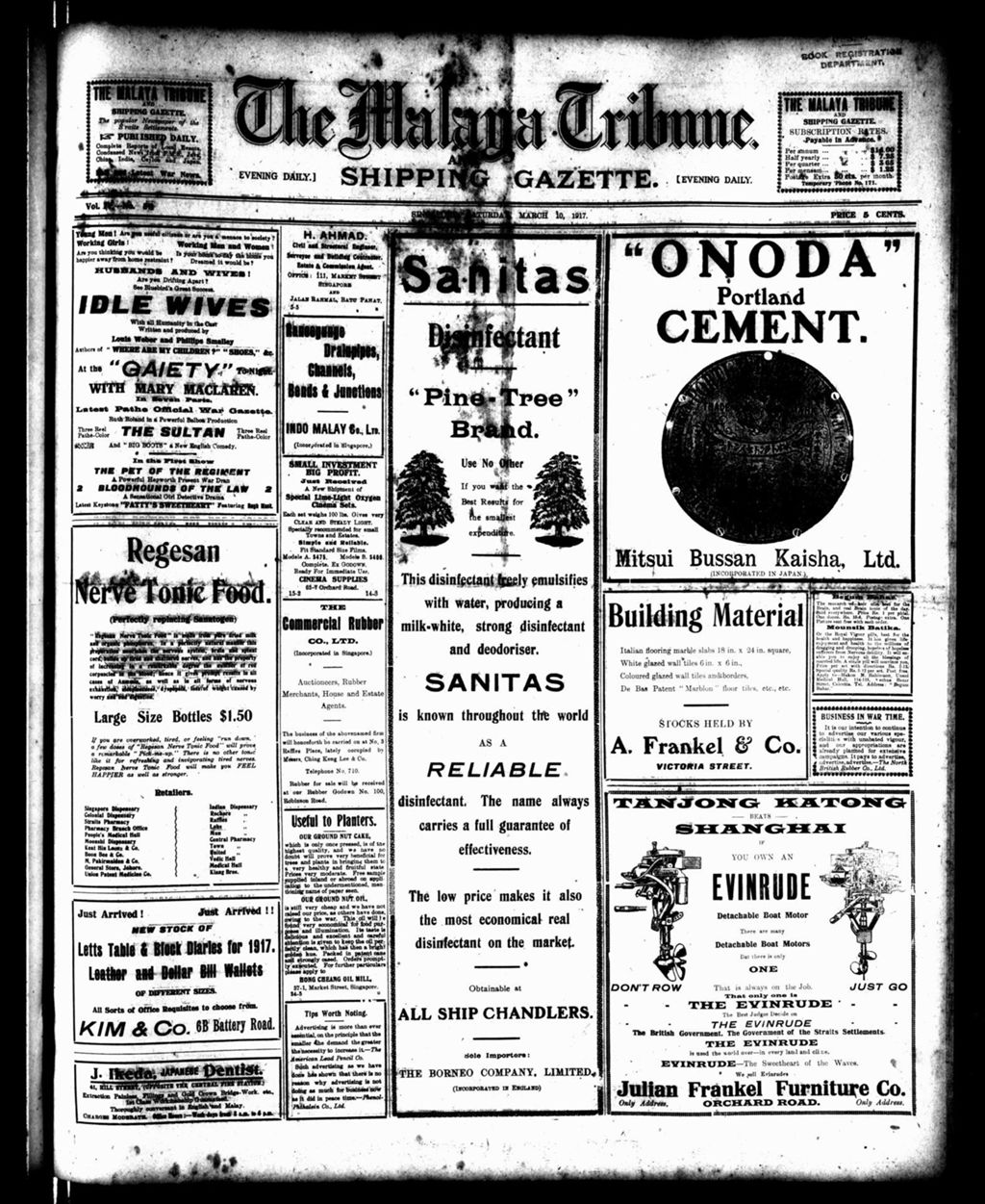 Miniature of Malaya Tribune 10 March 1917