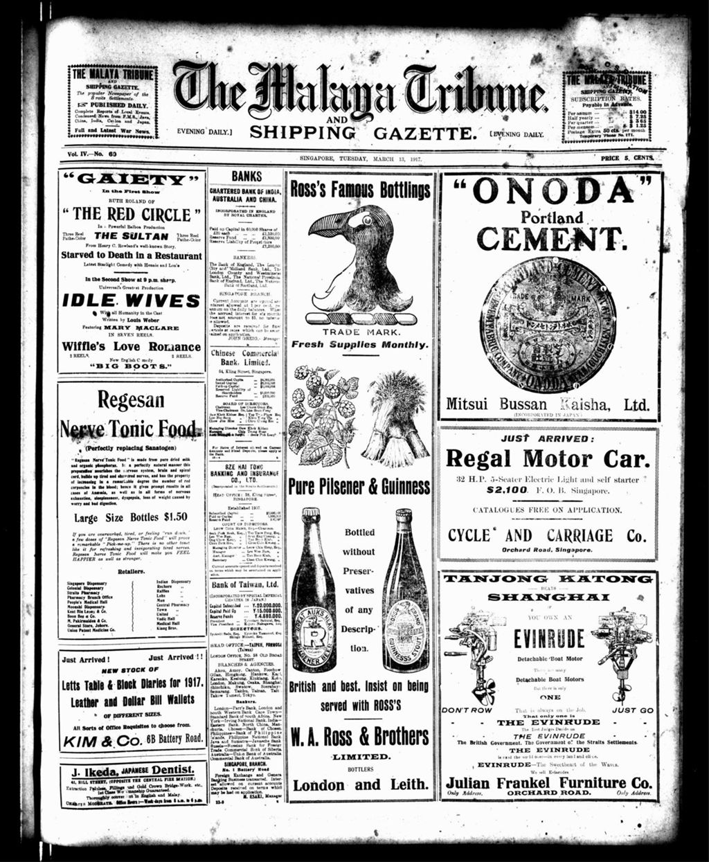 Miniature of Malaya Tribune 13 March 1917