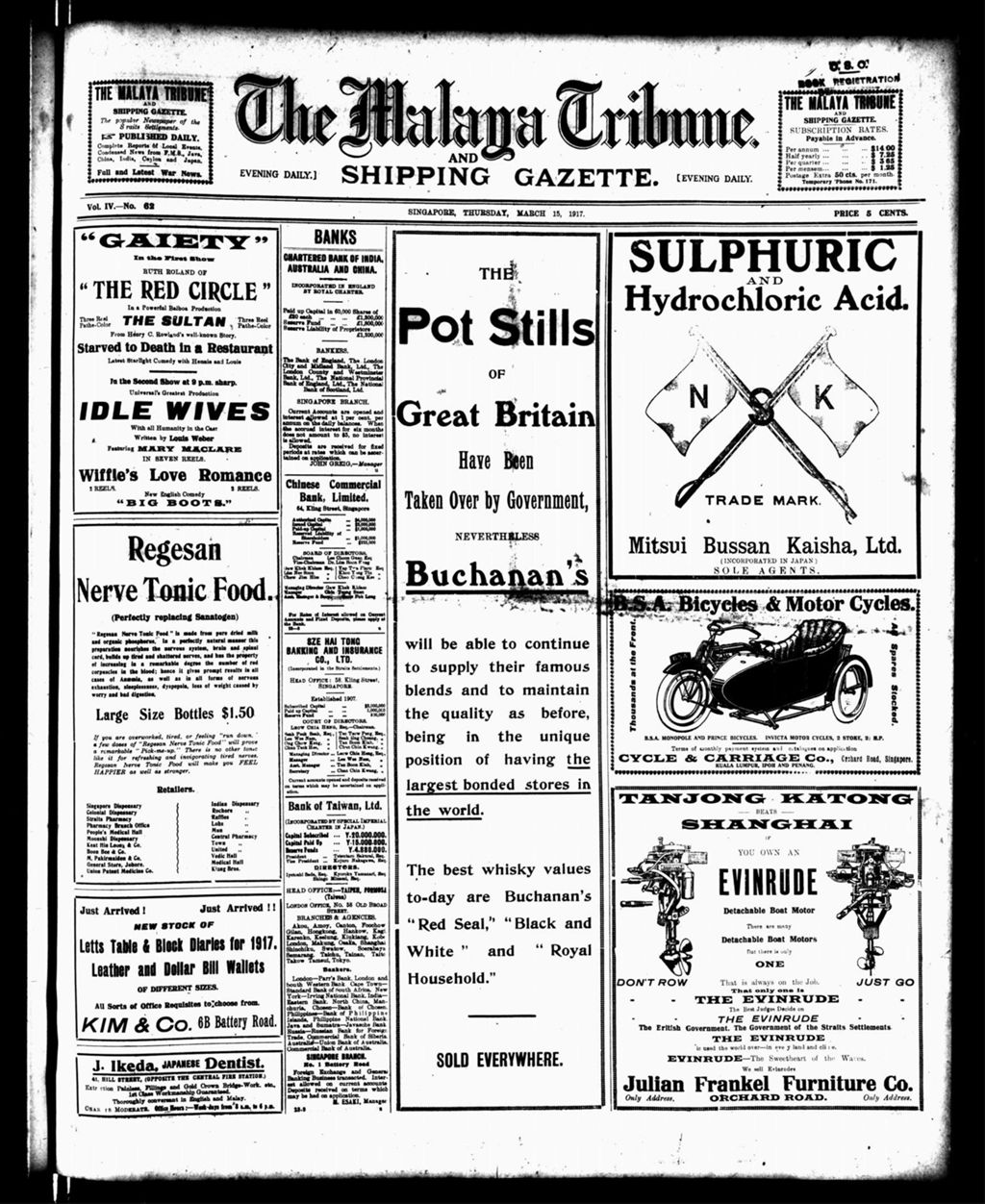 Miniature of Malaya Tribune 15 March 1917