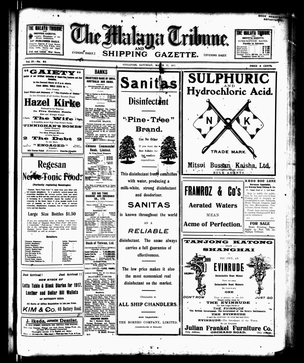 Miniature of Malaya Tribune 17 March 1917