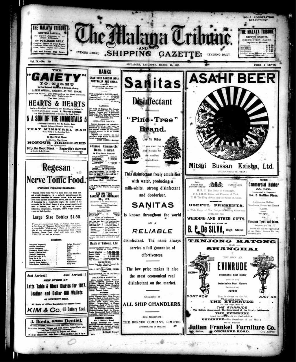 Miniature of Malaya Tribune 24 March 1917