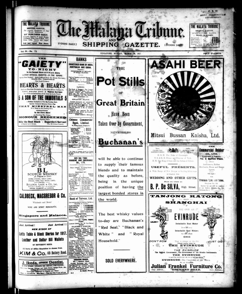 Miniature of Malaya Tribune 26 March 1917