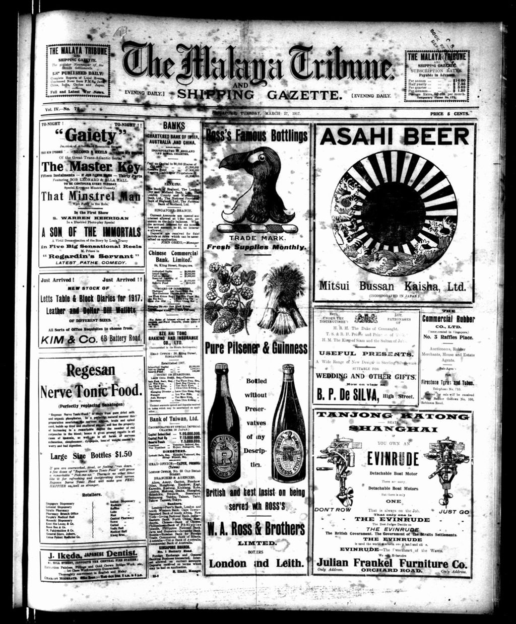 Miniature of Malaya Tribune 27 March 1917