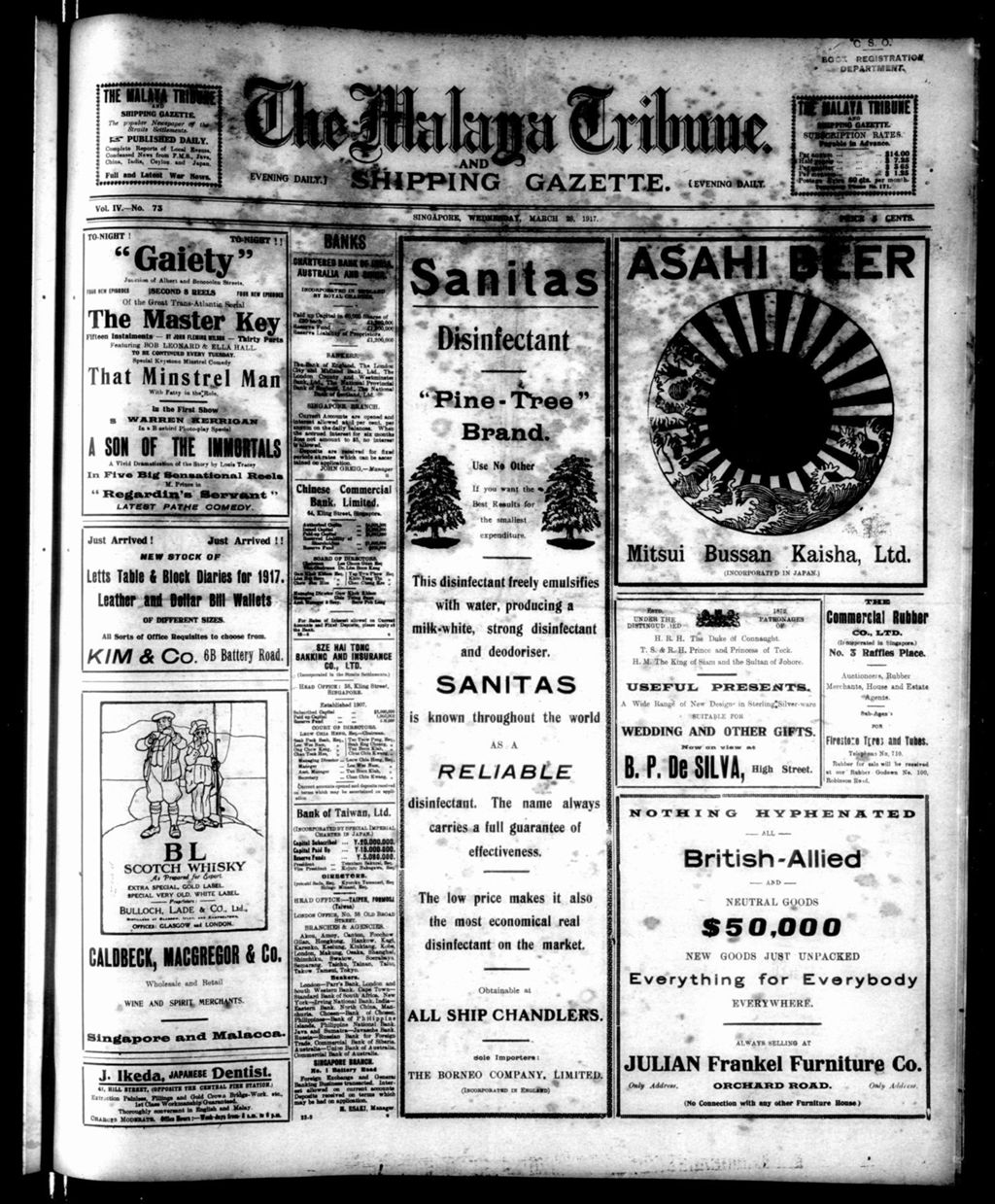 Miniature of Malaya Tribune 28 March 1917