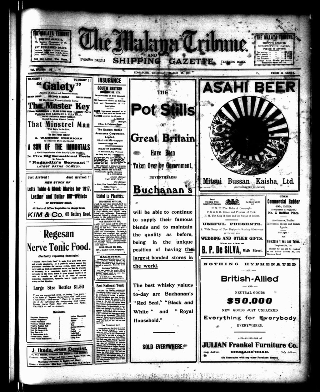 Miniature of Malaya Tribune 29 March 1917