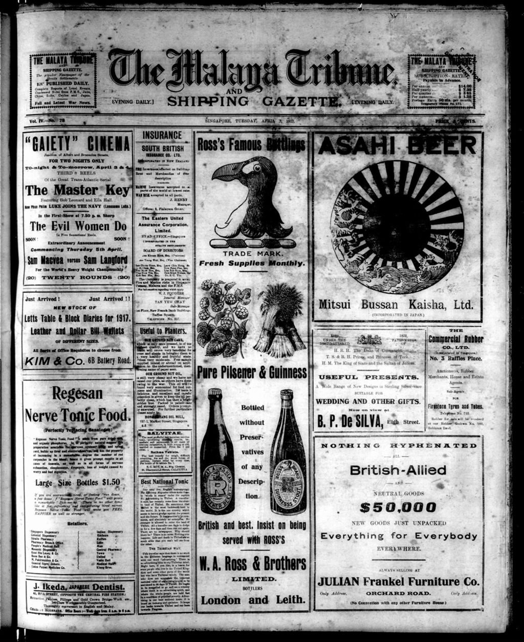 Miniature of Malaya Tribune 03 April 1917