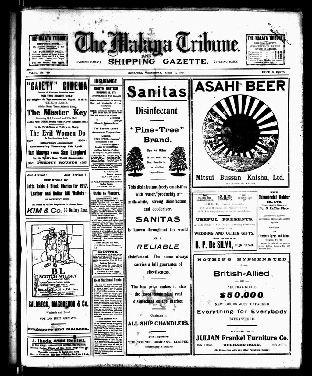 Miniature of Malaya Tribune 04 April 1917