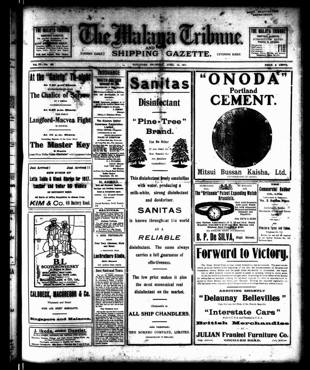 Miniature of Malaya Tribune 12 April 1917