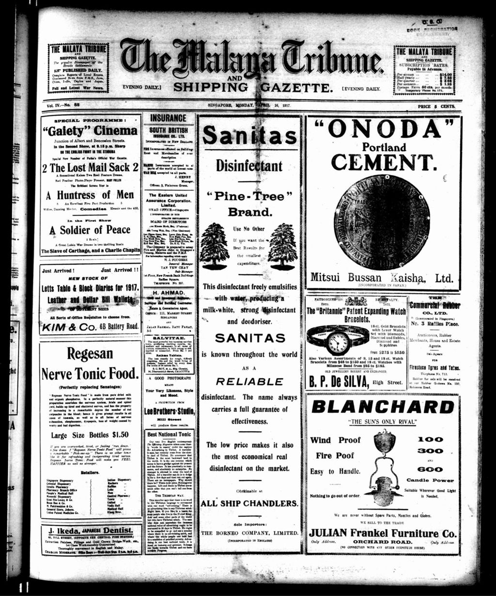 Miniature of Malaya Tribune 16 April 1917