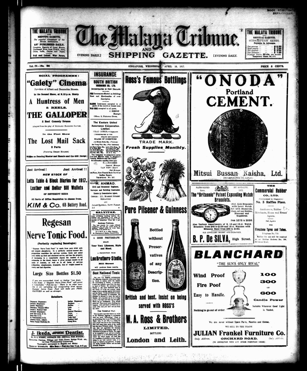 Miniature of Malaya Tribune 18 April 1917