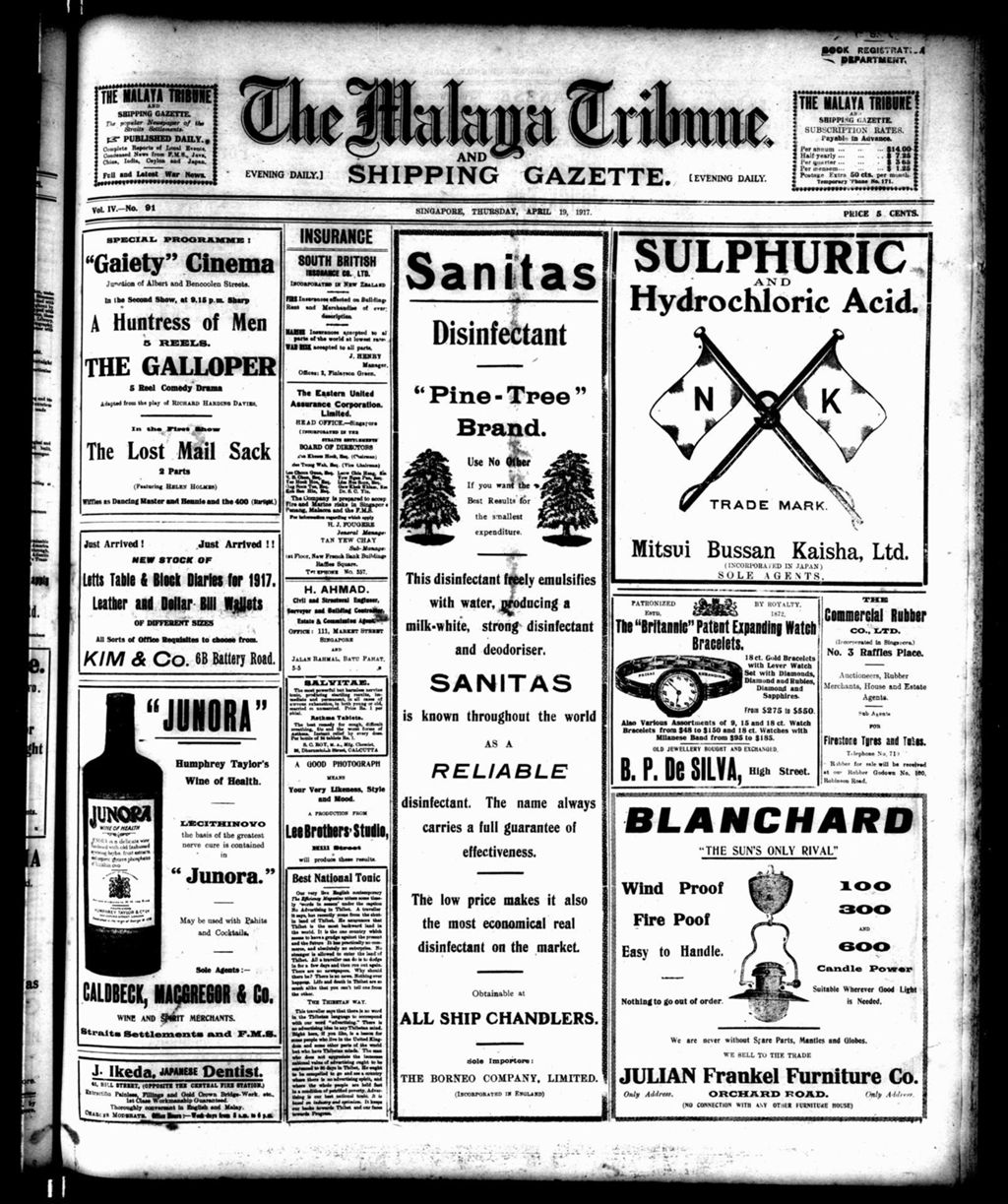 Miniature of Malaya Tribune 19 April 1917