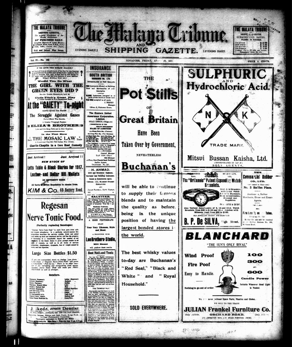 Miniature of Malaya Tribune 20 April 1917