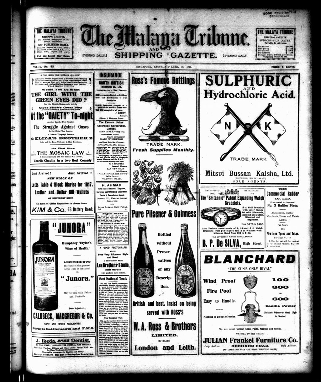 Miniature of Malaya Tribune 21 April 1917