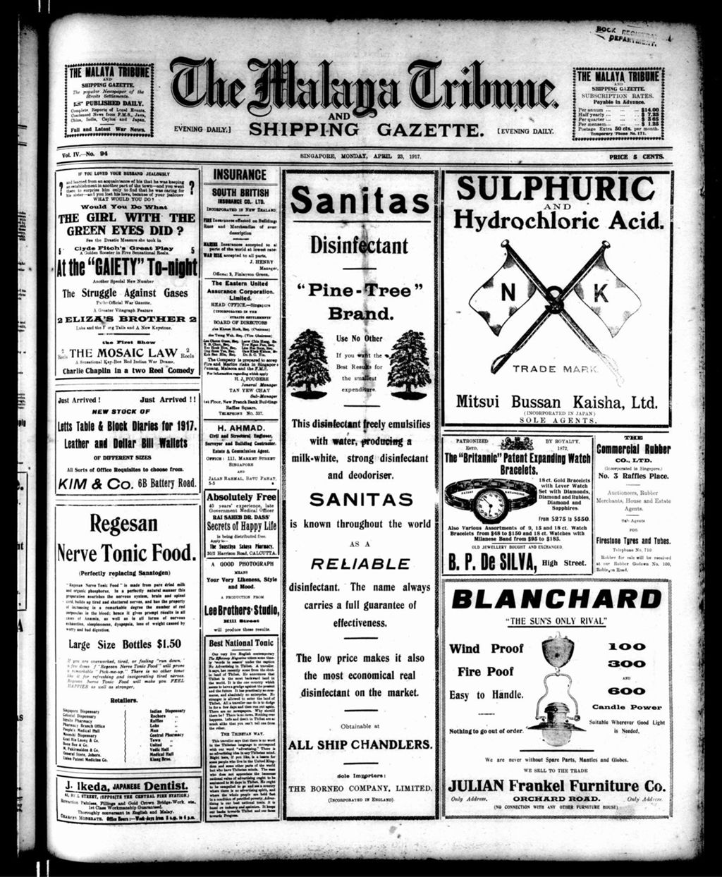 Miniature of Malaya Tribune 23 April 1917