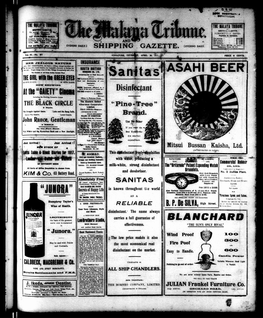 Miniature of Malaya Tribune 26 April 1917