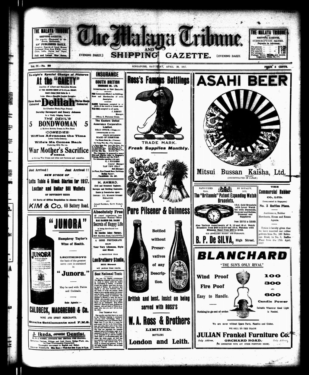 Miniature of Malaya Tribune 28 April 1917