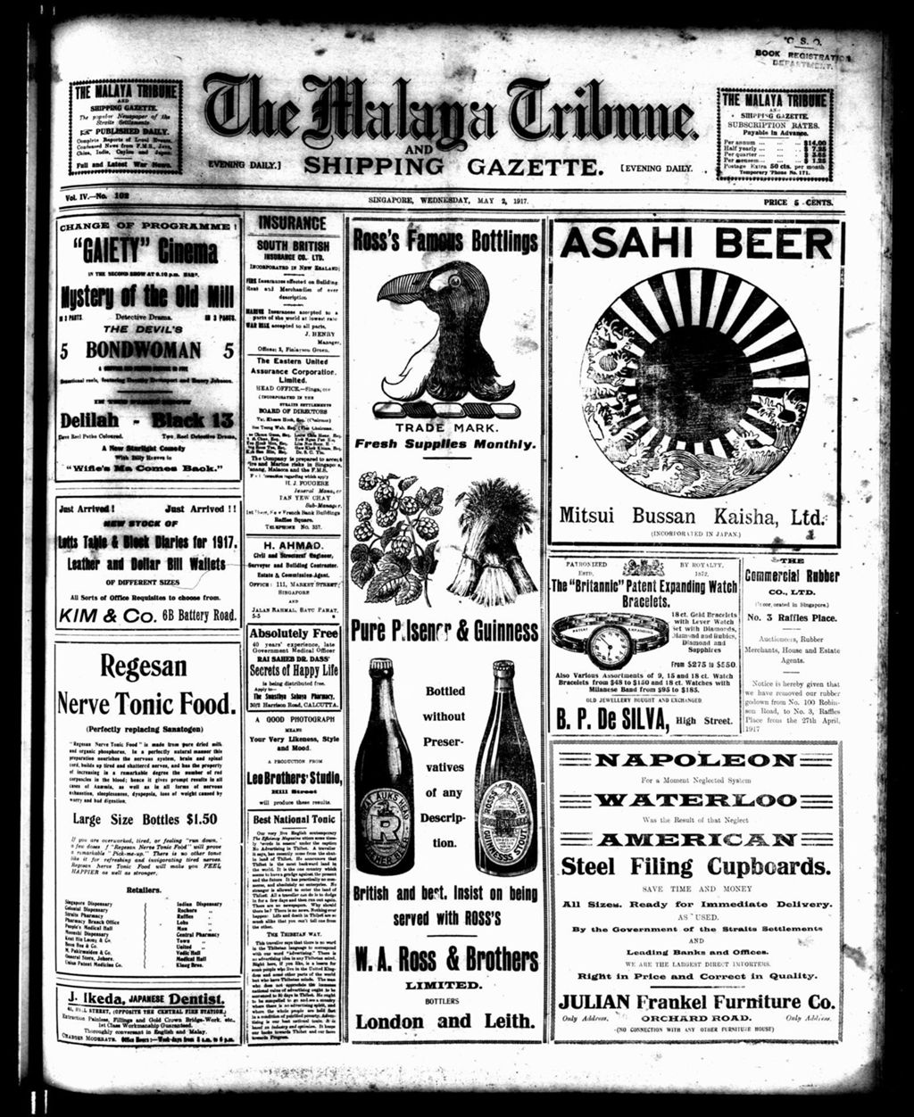 Miniature of Malaya Tribune 02 May 1917