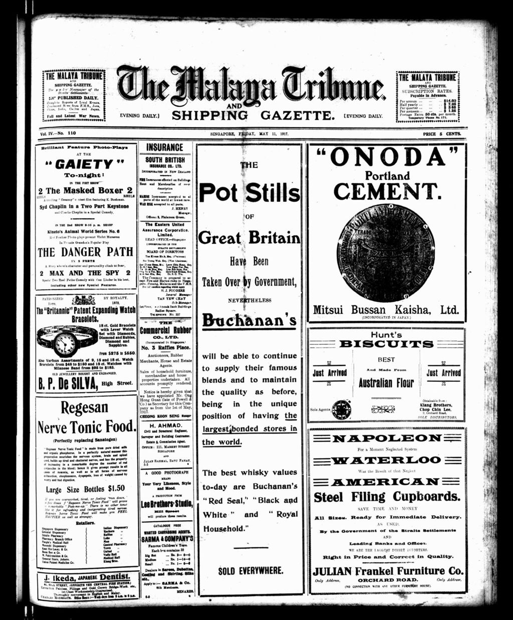 Miniature of Malaya Tribune 11 May 1917