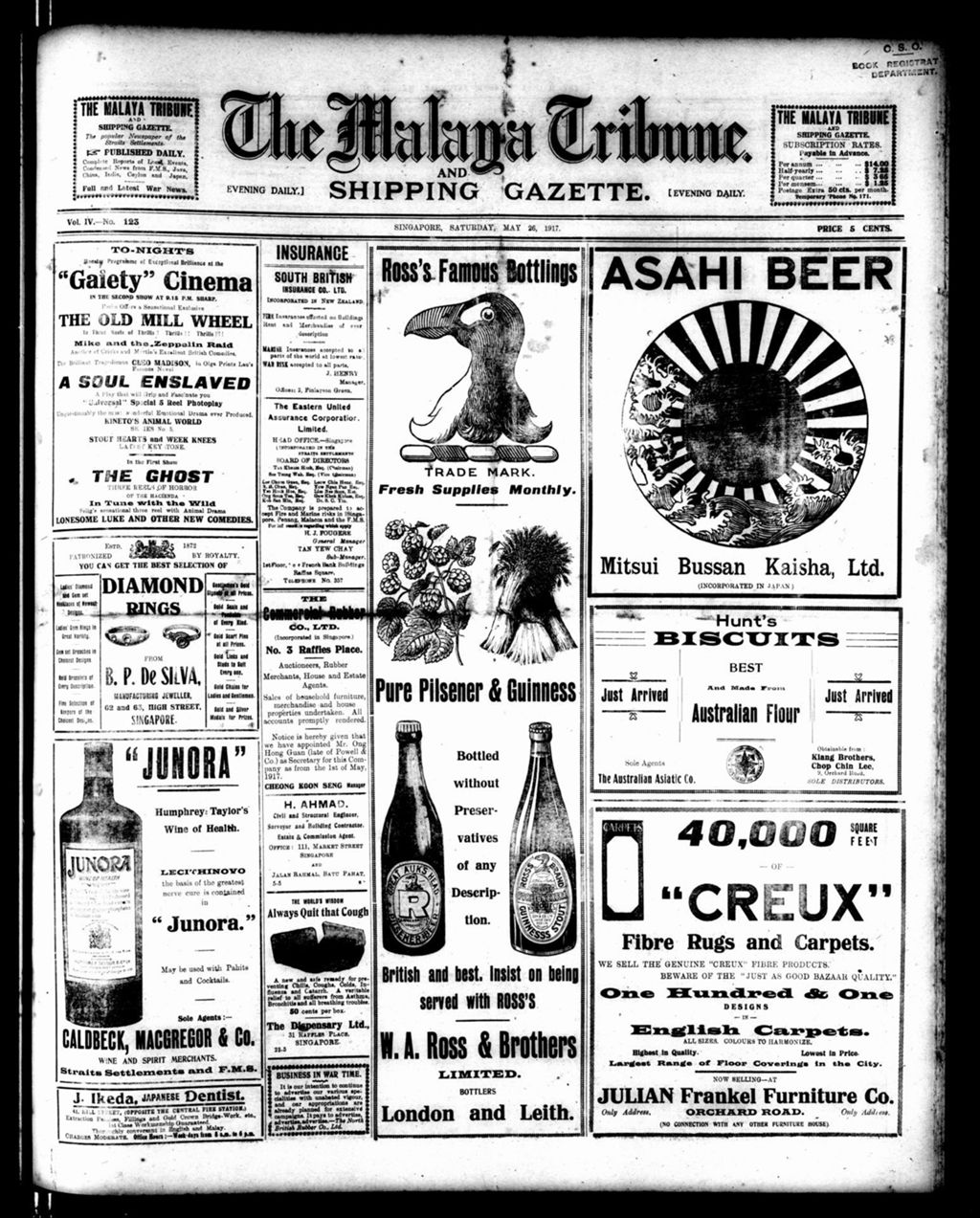 Miniature of Malaya Tribune 26 May 1917