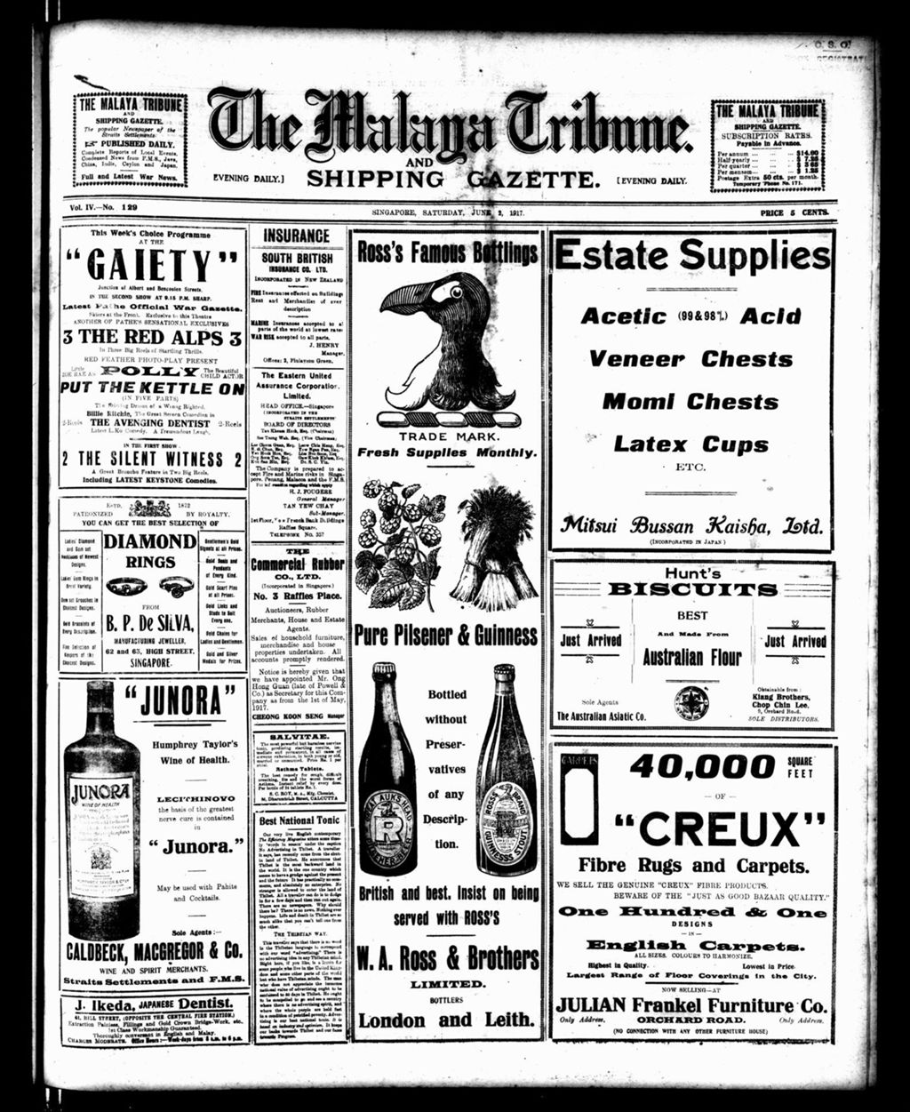 Miniature of Malaya Tribune 02 June 1917