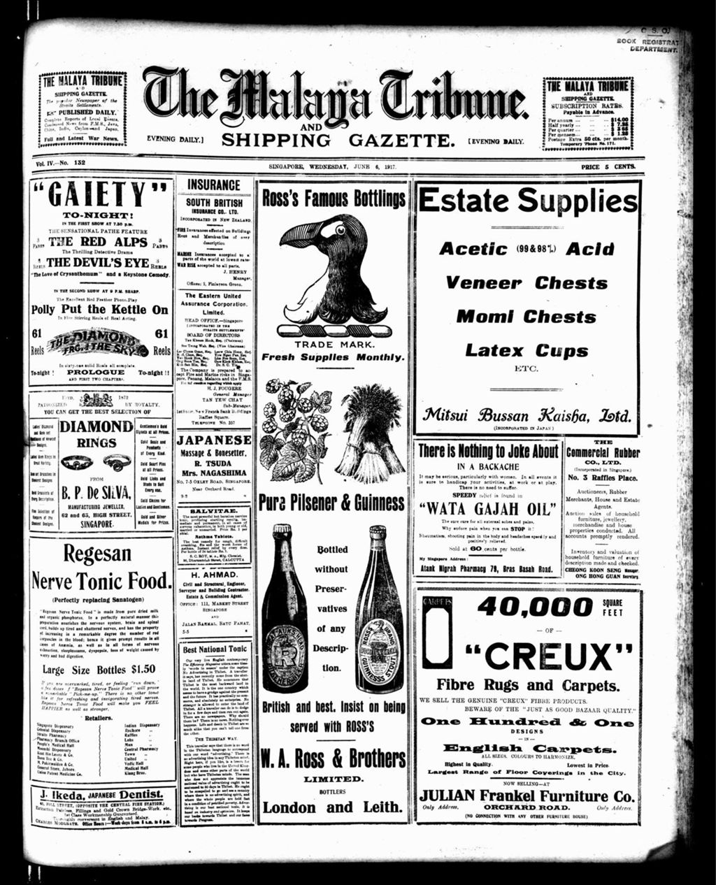 Miniature of Malaya Tribune 06 June 1917