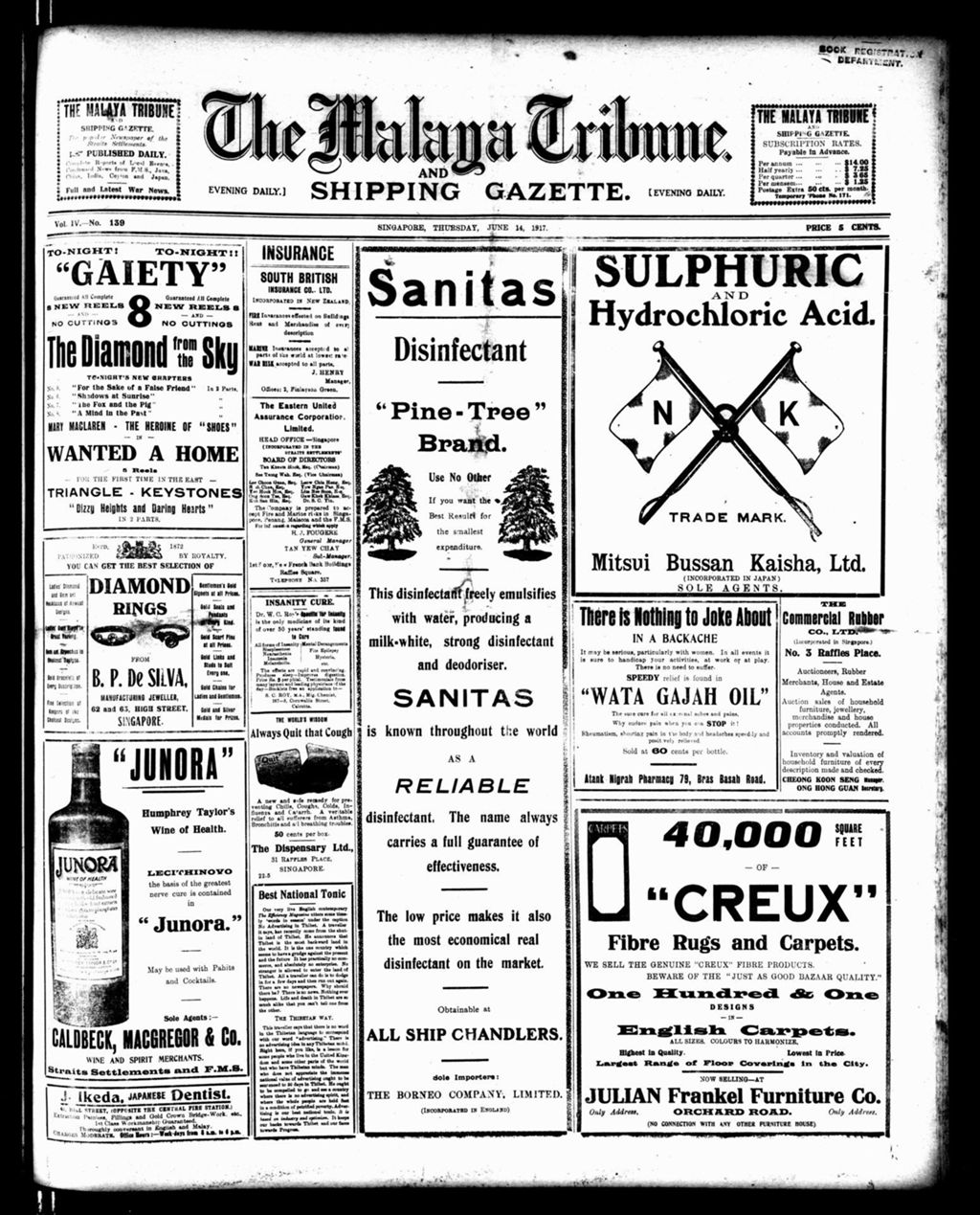 Miniature of Malaya Tribune 14 June 1917