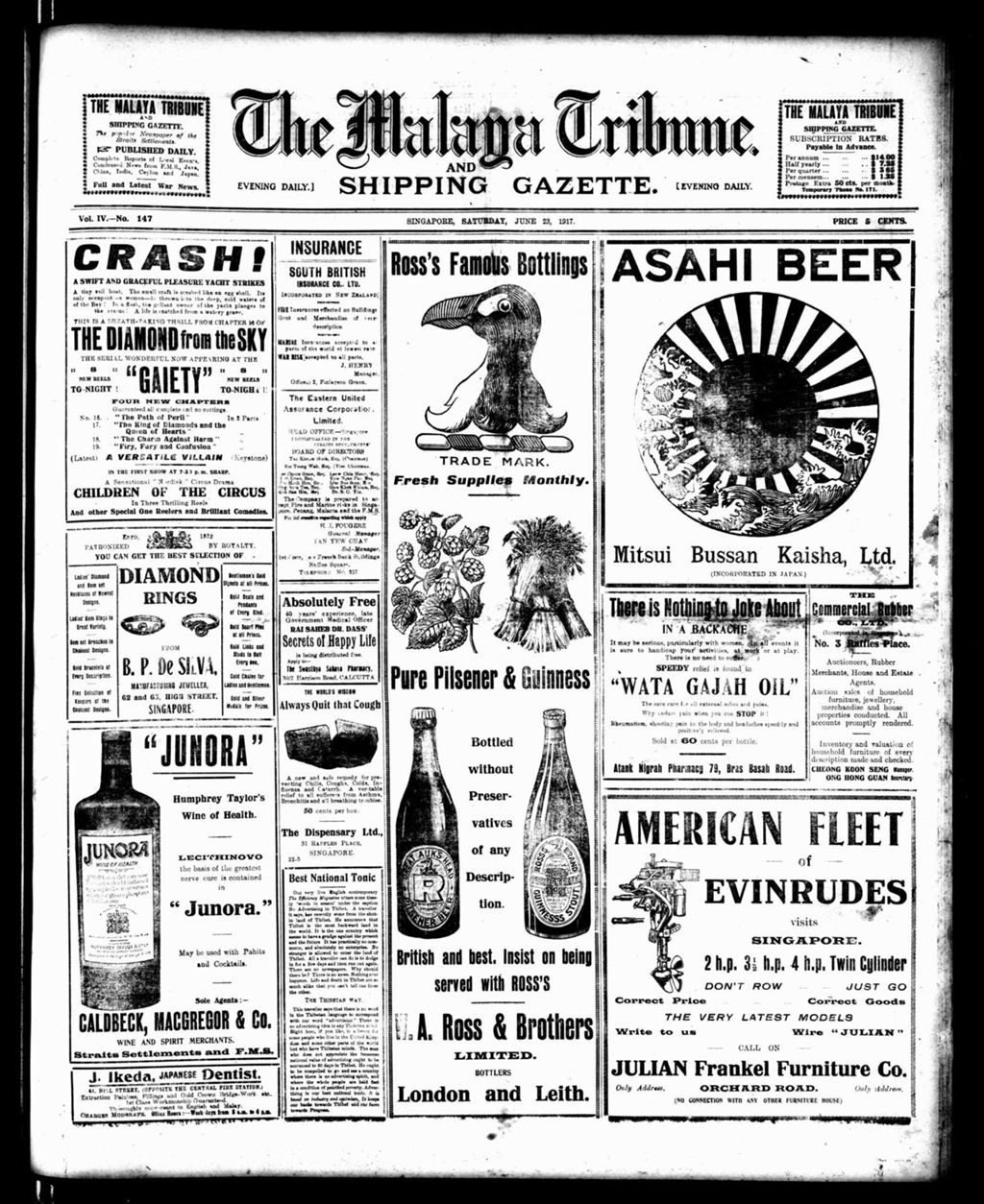 Miniature of Malaya Tribune 23 June 1917