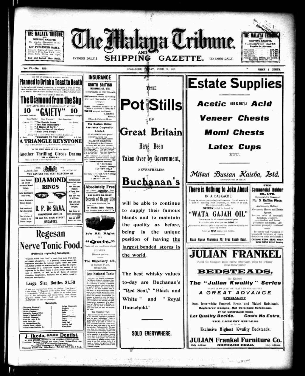 Miniature of Malaya Tribune 29 June 1917