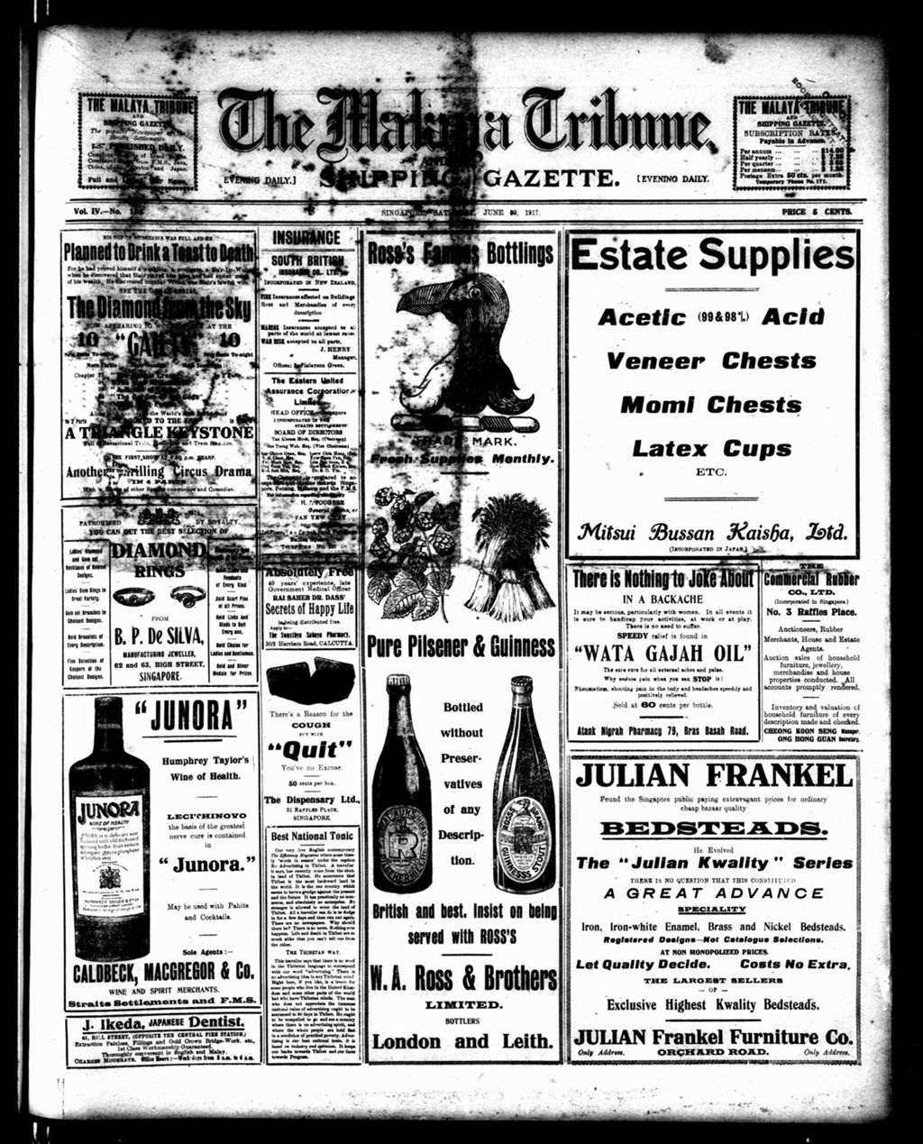 Miniature of Malaya Tribune 30 June 1917