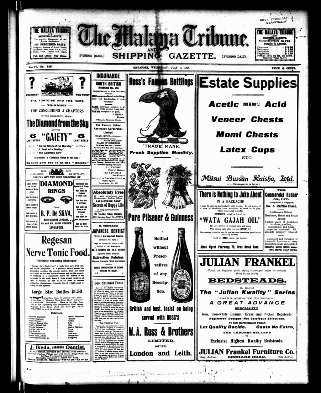 Miniature of Malaya Tribune 04 July 1917