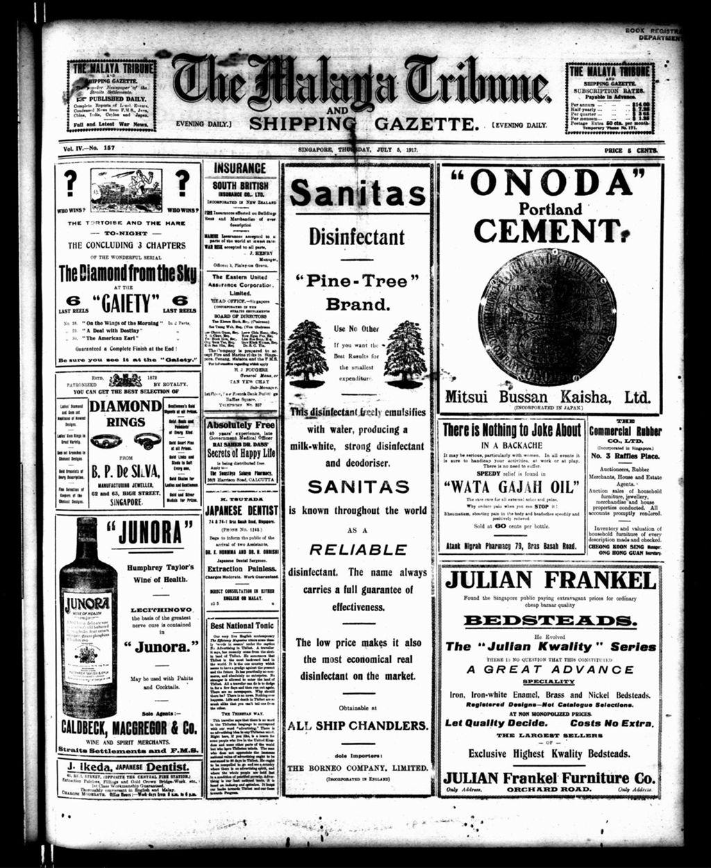 Miniature of Malaya Tribune 05 July 1917