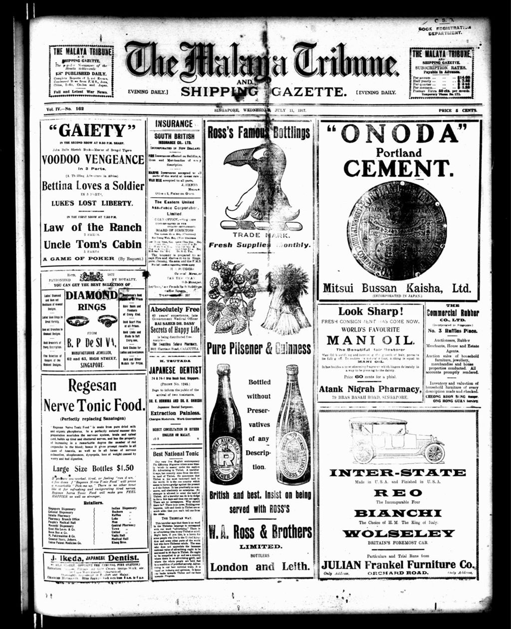 Miniature of Malaya Tribune 11 July 1917