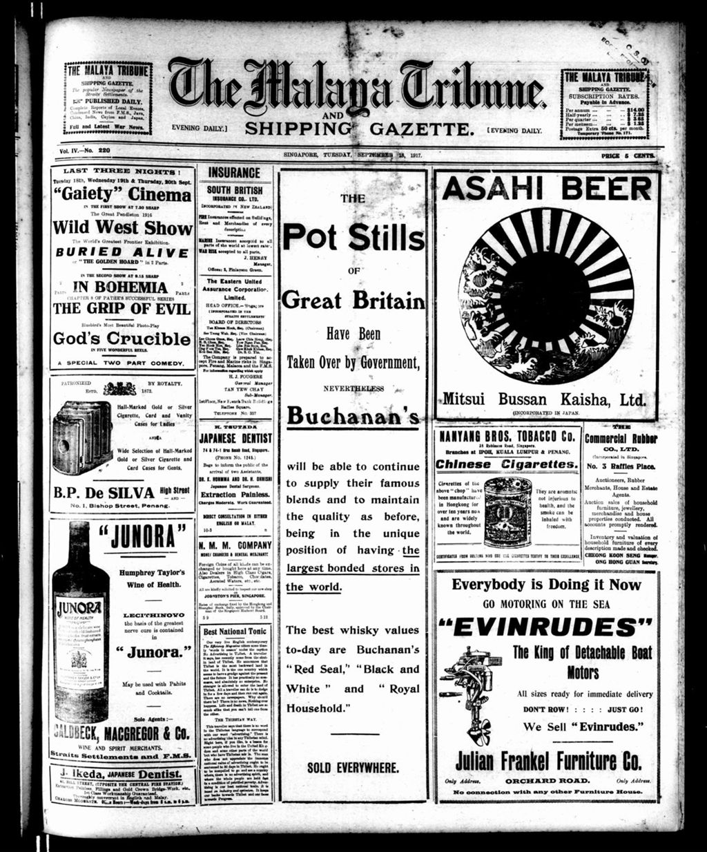 Miniature of Malaya Tribune 18 October 1917