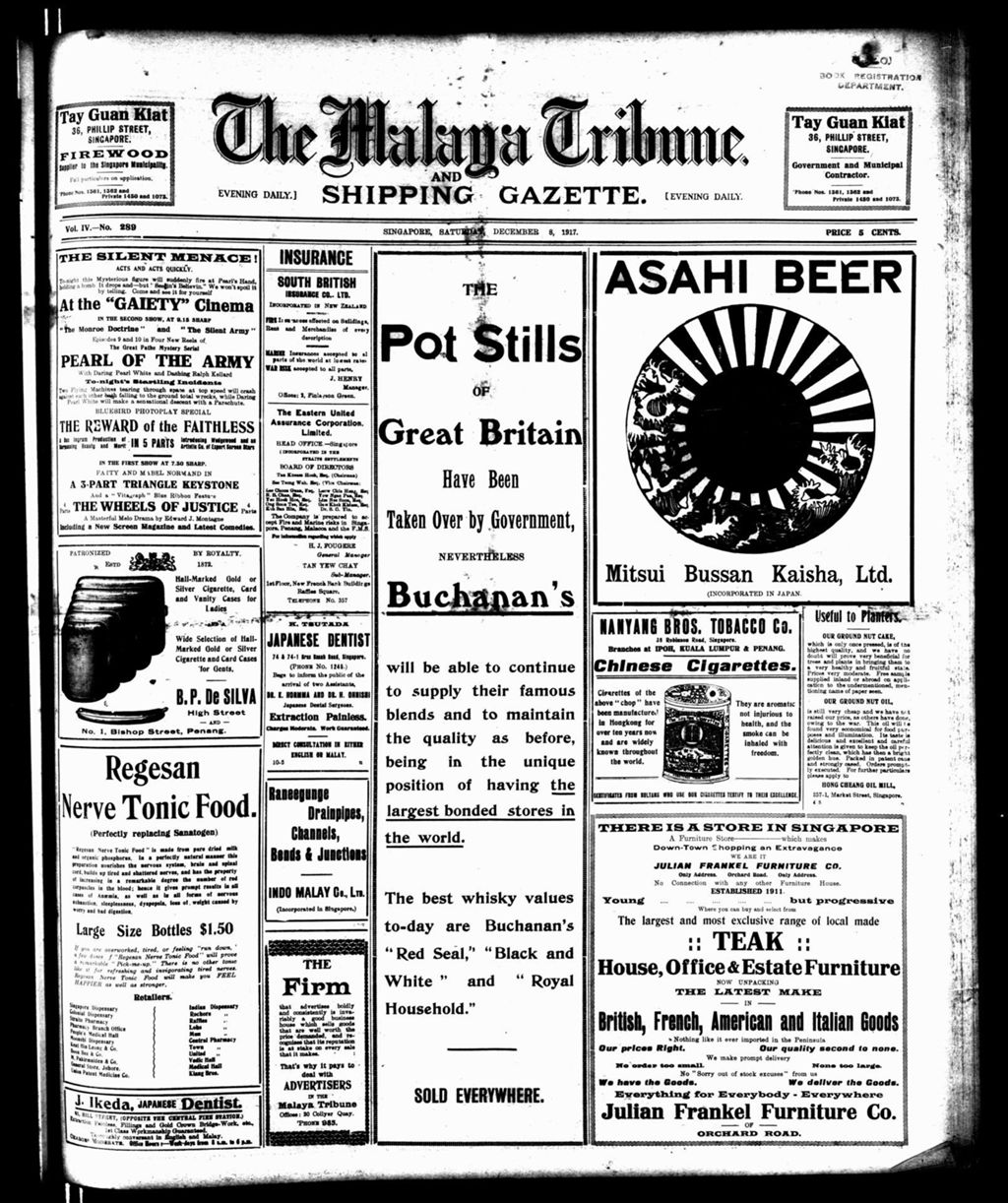 Miniature of Malaya Tribune 08 December 1917