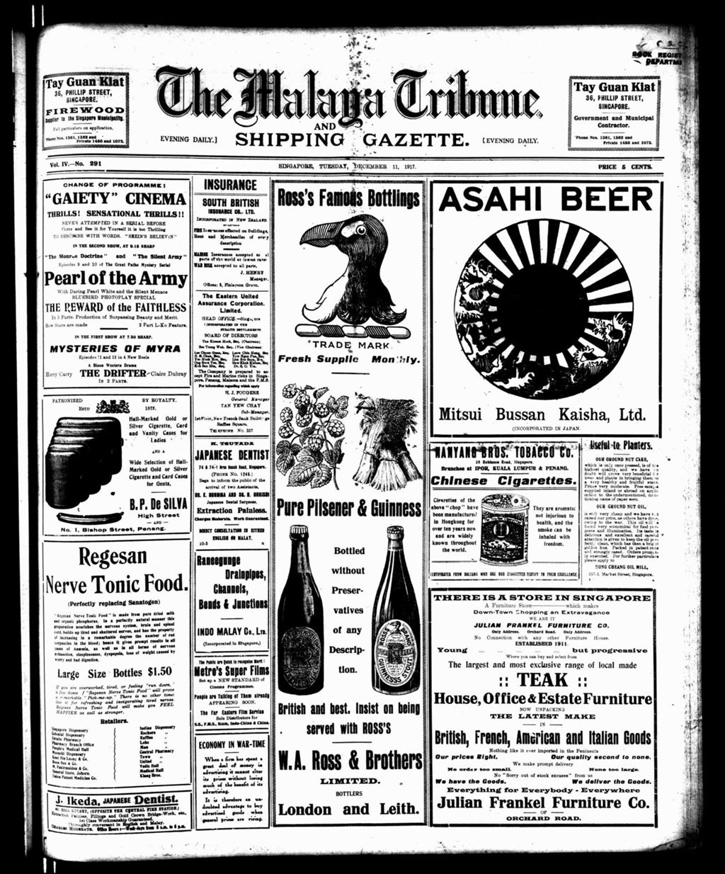 Miniature of Malaya Tribune 11 December 1917