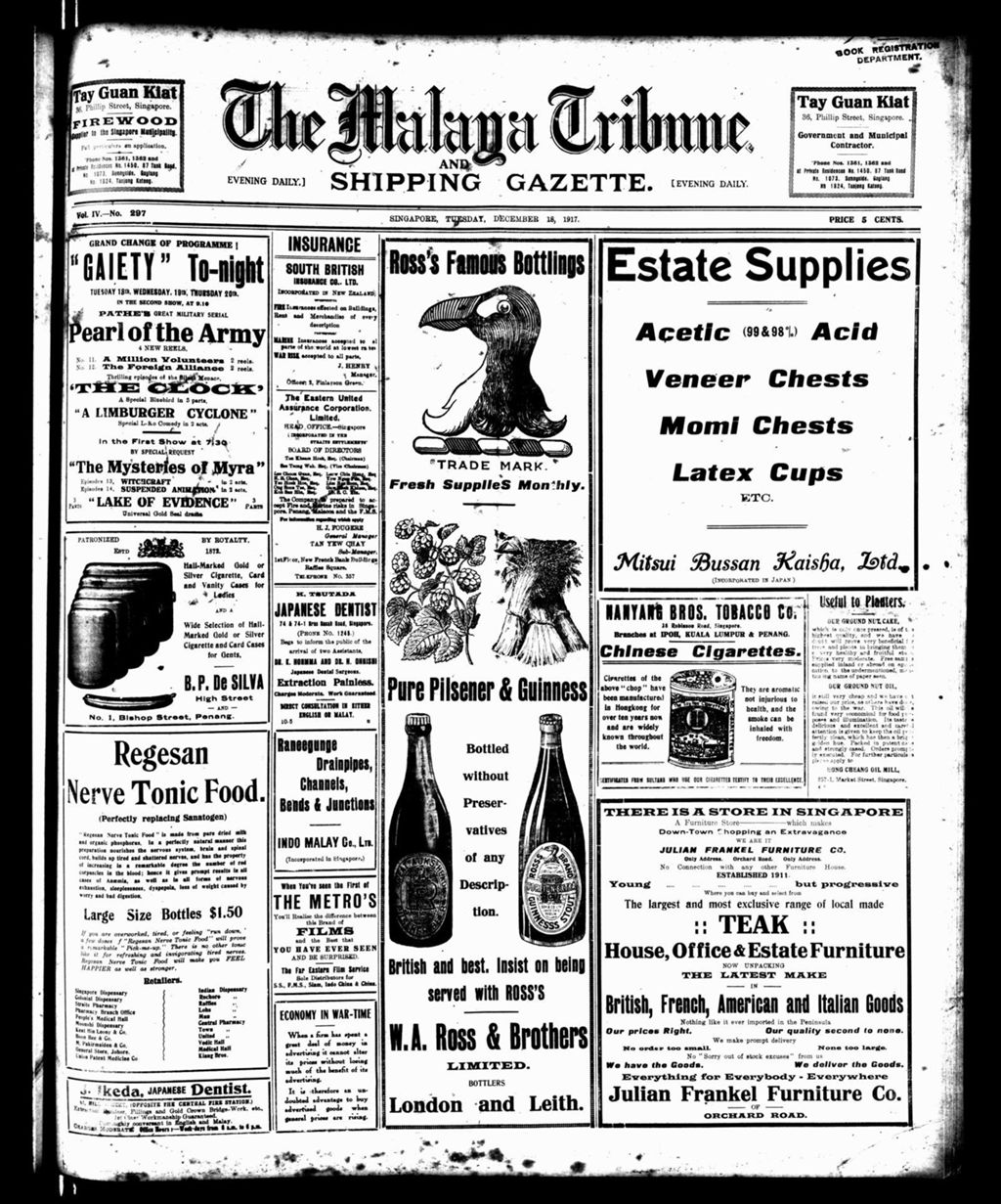 Miniature of Malaya Tribune 18 December 1917