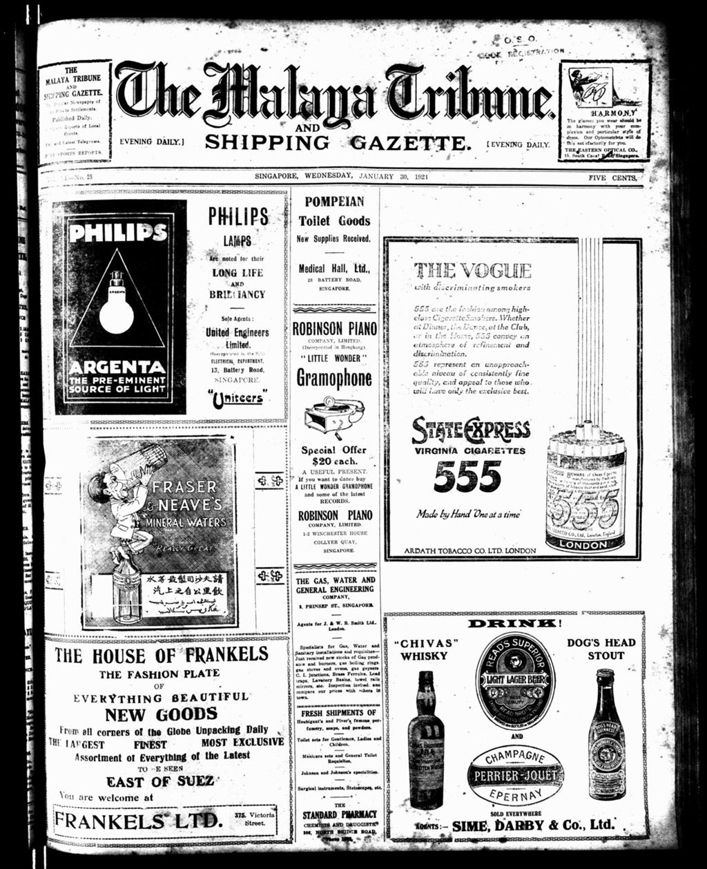 Miniature of Malaya Tribune 30 January 1924